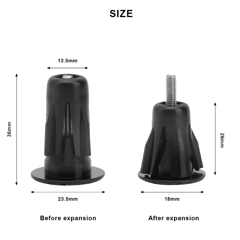 1 Pair Bike Handlebar End Plugs Aluminum Alloy Mountain Road Bicycle