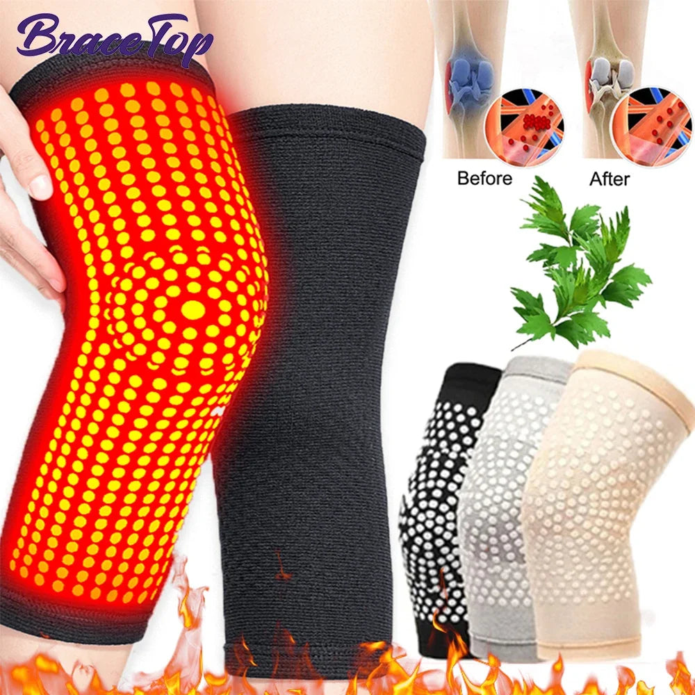 1 Pair Self Heating Support Knee Pads Knee Brace Warm for Arthritis