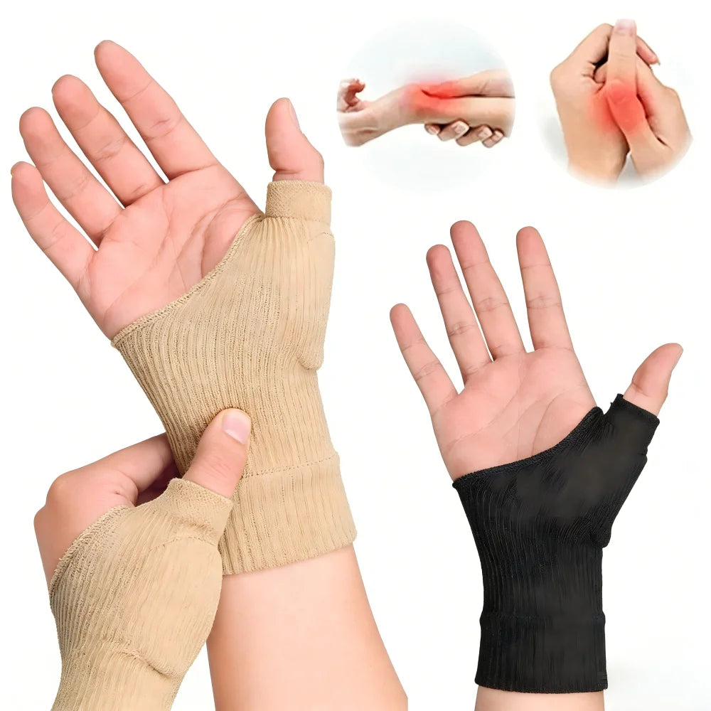 1 Pair of Breathable Thumb-Wrist Compression Arthritis Gloves with