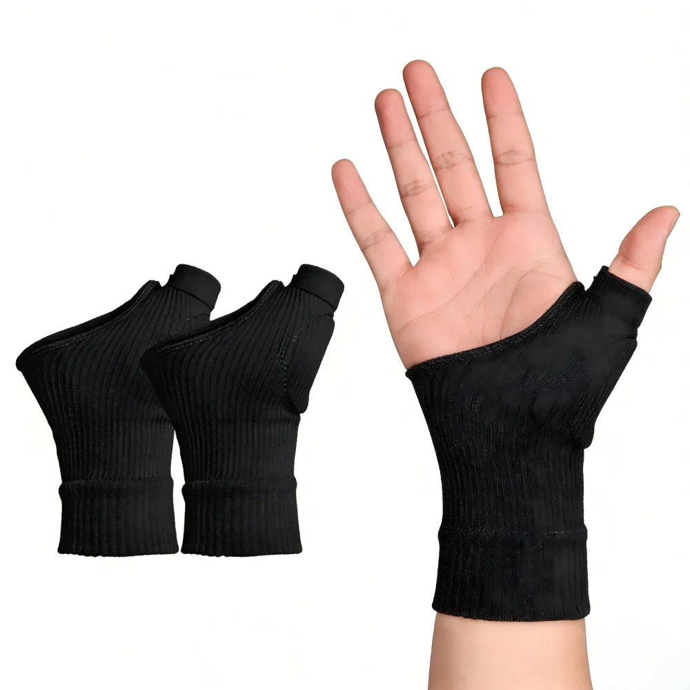 1 Pair of Breathable Thumb-Wrist Compression Arthritis Gloves with