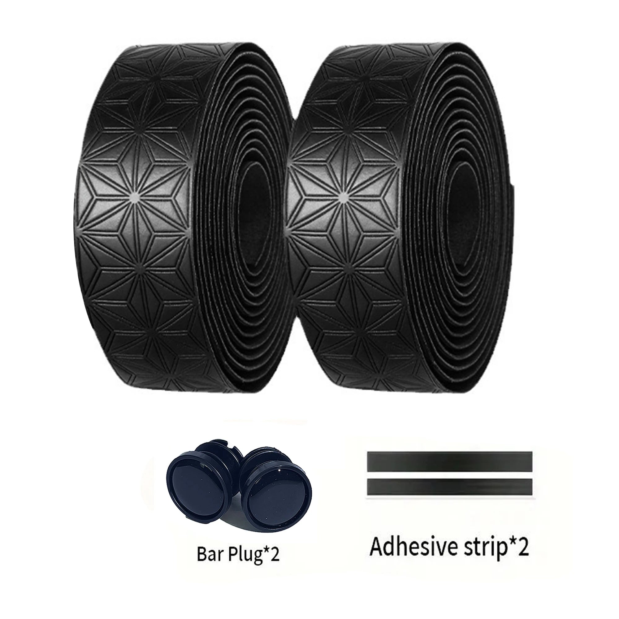 1 Pair Anti-Slip Road Bike Handlebar Tape PU Shock Handle Bar Tape w/