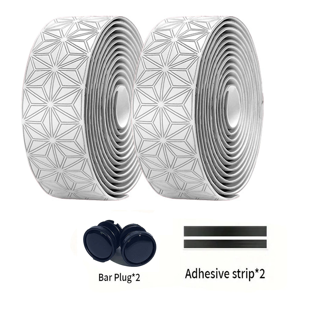 1 Pair Anti-Slip Road Bike Handlebar Tape PU Shock Handle Bar Tape w/