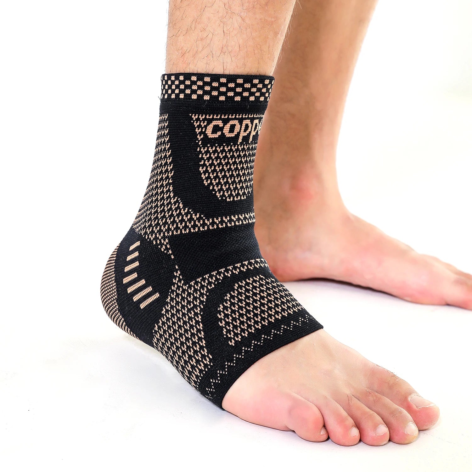 1 PC Men's Women's Outdoor Sports Knitting Elastic Copper Ankle