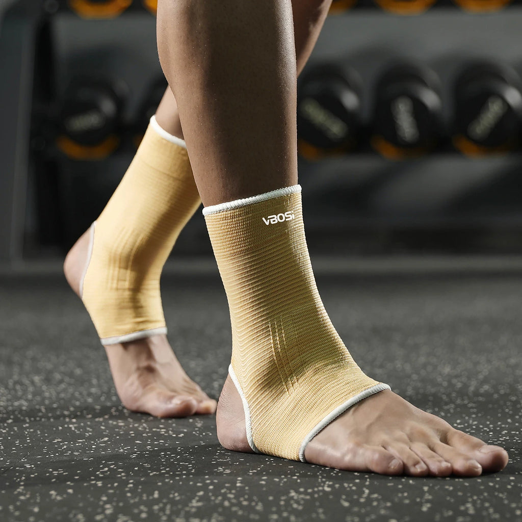 1 Pair One Size Elastic Breathable Ankle Support Sleves for Running