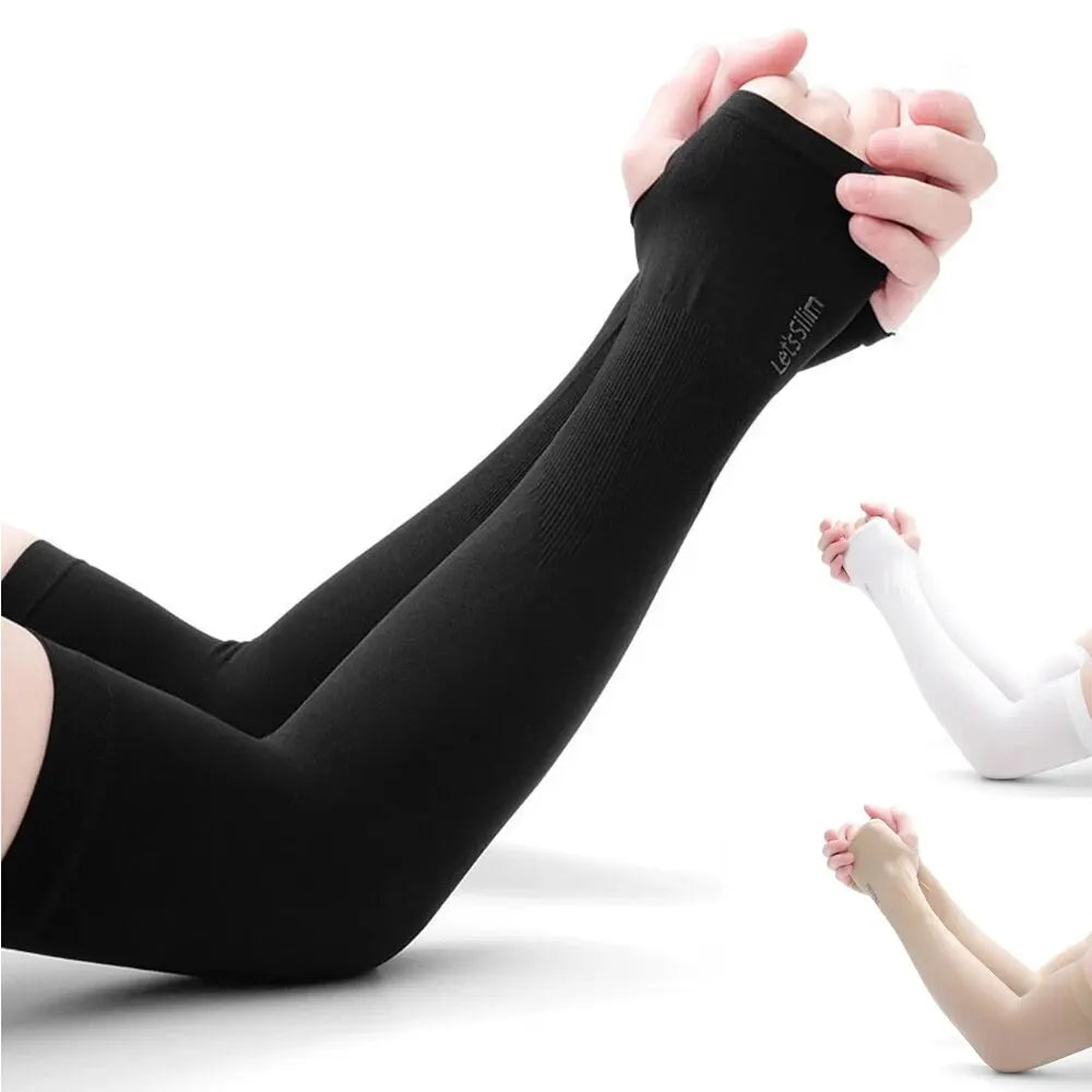1 Pairs Arm Guard Sleeve with Thumb Hole Protective Sleeve Holders Sun