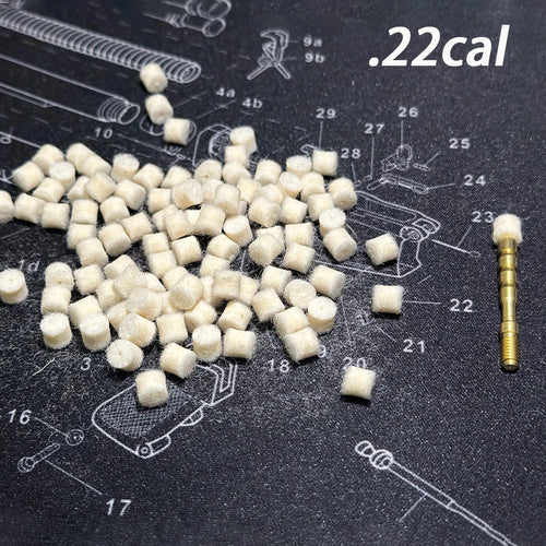 .22cal .30cal 9mm 100pcs Wool Felt Polishing Pad Mop With Hole Spear