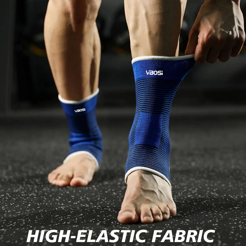 1 Pair One Size Elastic Breathable Ankle Support Sleves for Running