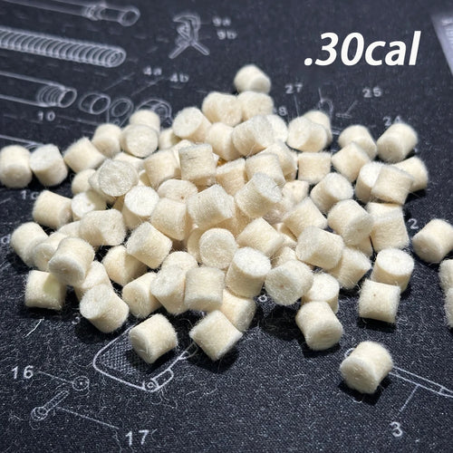 .22cal .30cal 9mm 100pcs Wool Felt Polishing Pad Mop With Hole Spear