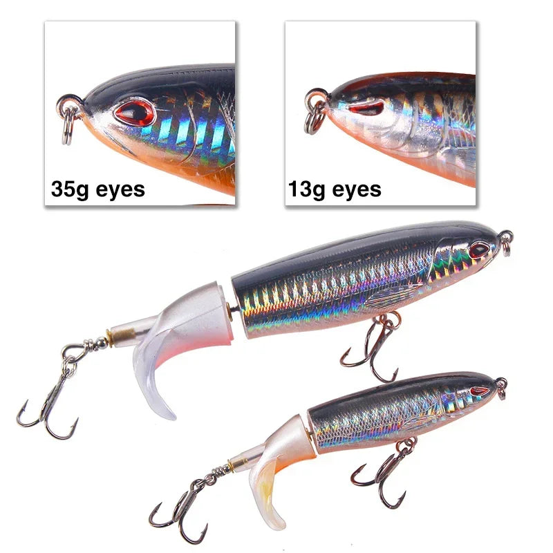 1 Pcs 10cm/14cm Topwater Fishing Lure Whopper Popper Artificial Bait