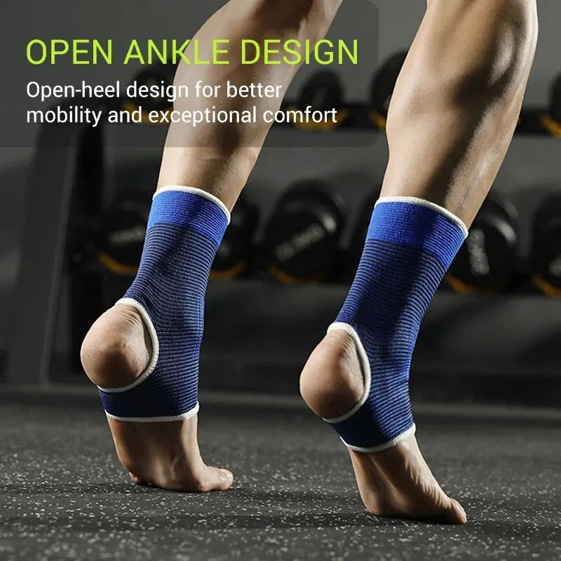 1 Pair One Size Elastic Breathable Ankle Support Sleves for Running