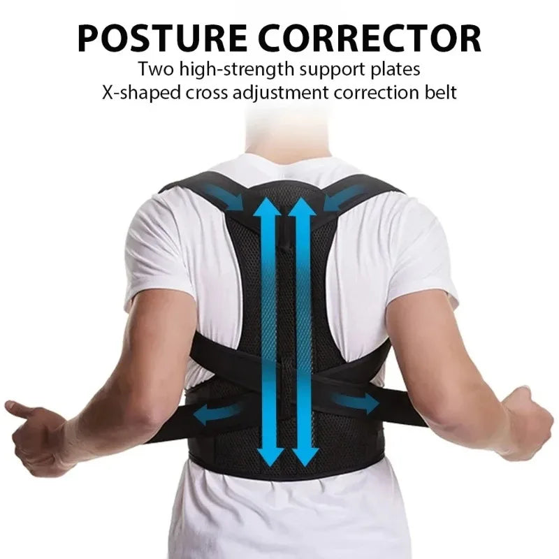 1 Reinforced Belt Lumbar Column Posture Corrector Vest Adjustable Back