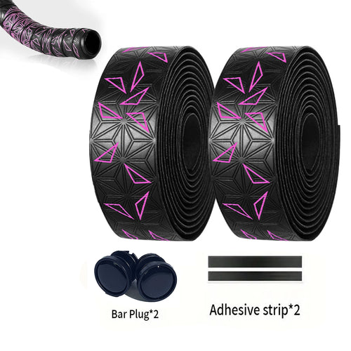 1 Pair Anti-Slip Road Bike Handlebar Tape PU Shock Handle Bar Tape w/