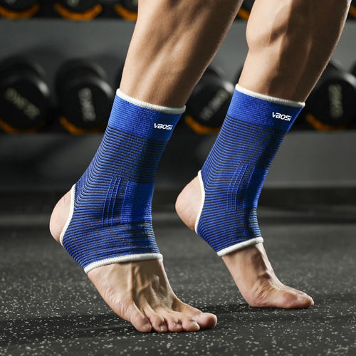 1 Pair One Size Elastic Breathable Ankle Support Sleves for Running