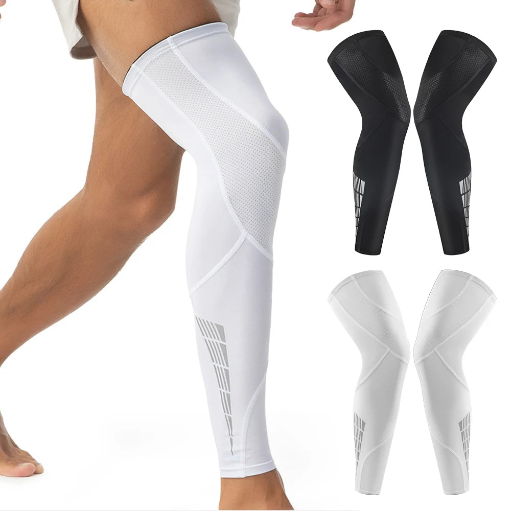 1 Pair Sports Leg Sleeves, Full Leg Compression Sleeve for Men and