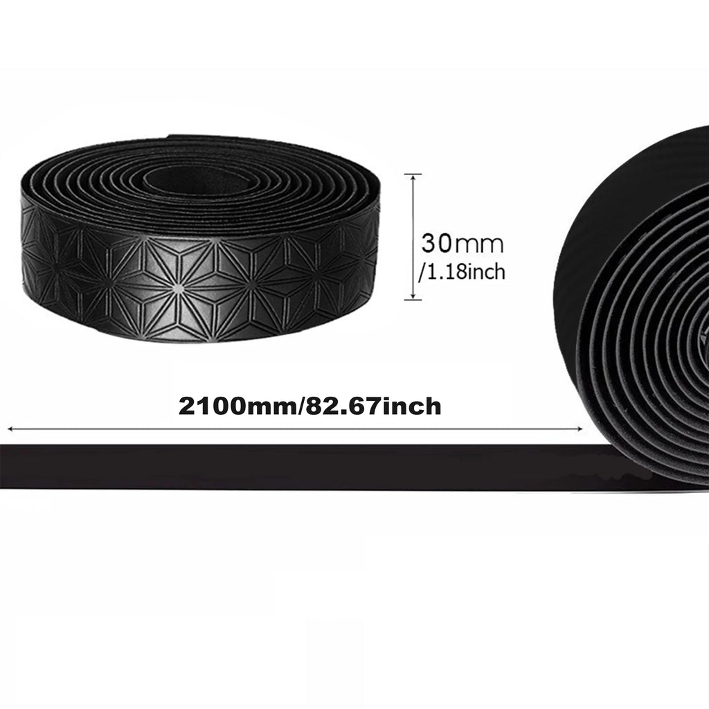 1 Pair Anti-Slip Road Bike Handlebar Tape PU Shock Handle Bar Tape w/