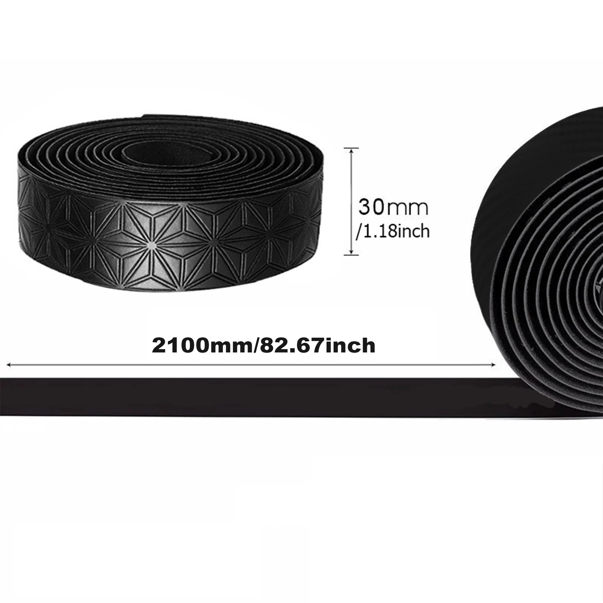1 Pair Anti-Slip Road Bike Handlebar Tape PU Shock Handle Bar Tape w/