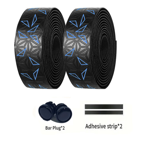 1 Pair Anti-Slip Road Bike Handlebar Tape PU Shock Handle Bar Tape w/