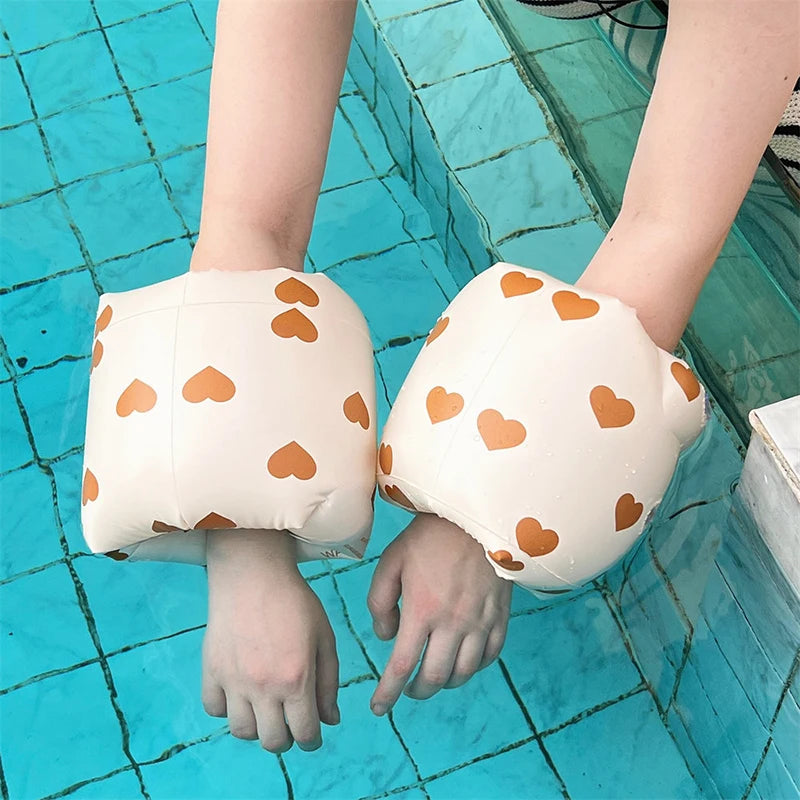 1 pair  Cartoon printing Swimming Arm Floaties， Inflatable Swim Arm