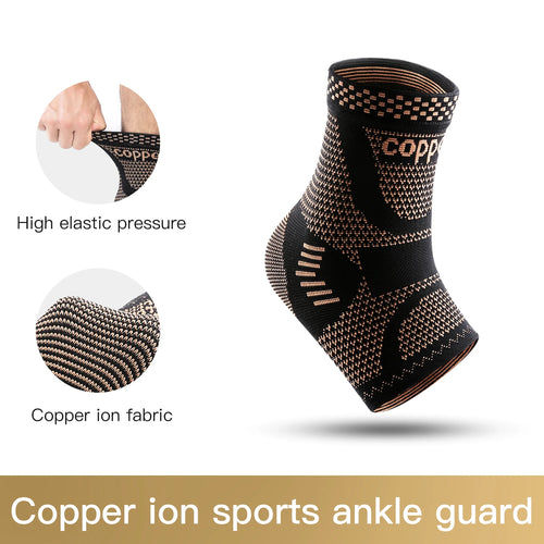1 PC Men's Women's Outdoor Sports Knitting Elastic Copper Ankle