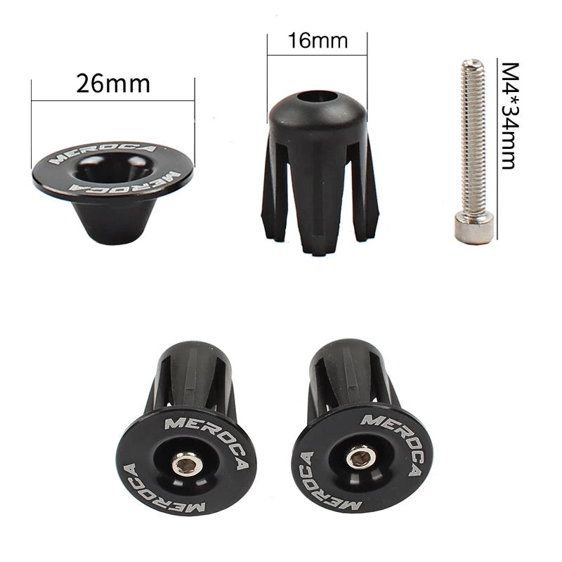 1 Pair Mountain Road Bike Handlebar End Plugs Aluminum Alloy Handle