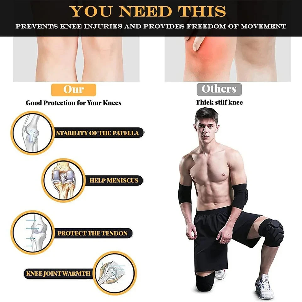 1 Pair Knee Pads, Anti-Slip Collision Avoidance Kneepads with Thick