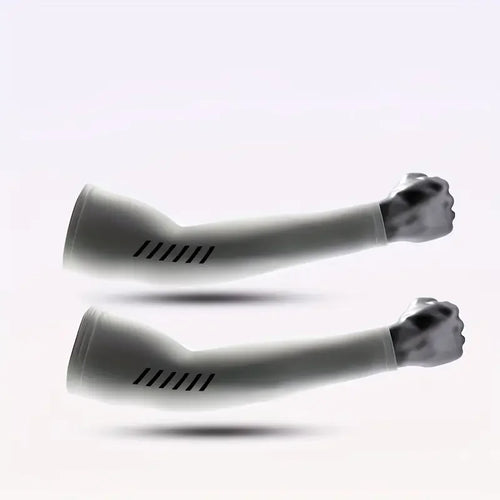 1 Pair Men's Lightweight Breathable Cooling Sports Sleeves Ice Silk