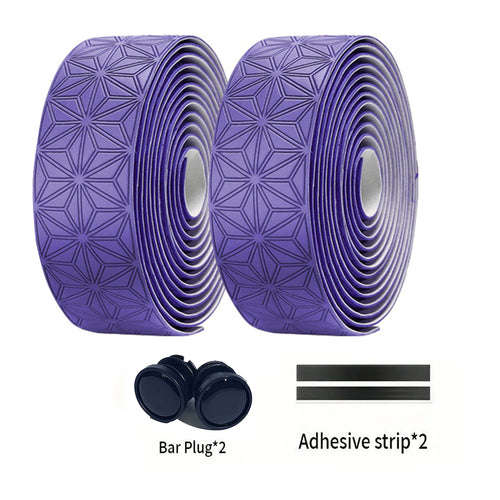 1 Pair Anti-Slip Road Bike Handlebar Tape PU Shock Handle Bar Tape w/