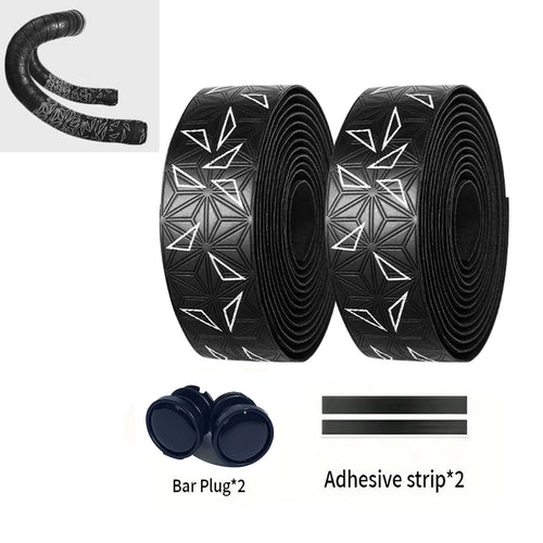 1 Pair Anti-Slip Road Bike Handlebar Tape PU Shock Handle Bar Tape w/