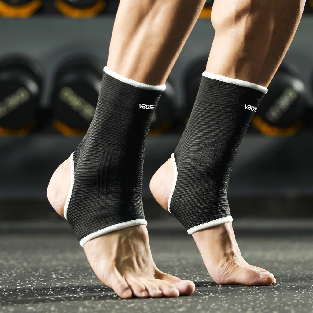1 Pair One Size Elastic Breathable Ankle Support Sleves for Running